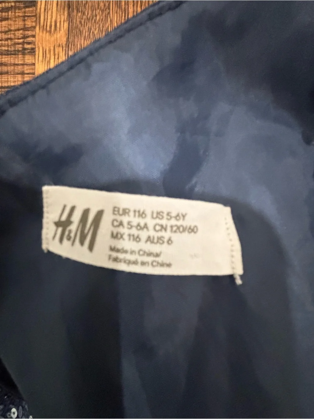 H&M Navy Sequin Tulle Party Dress